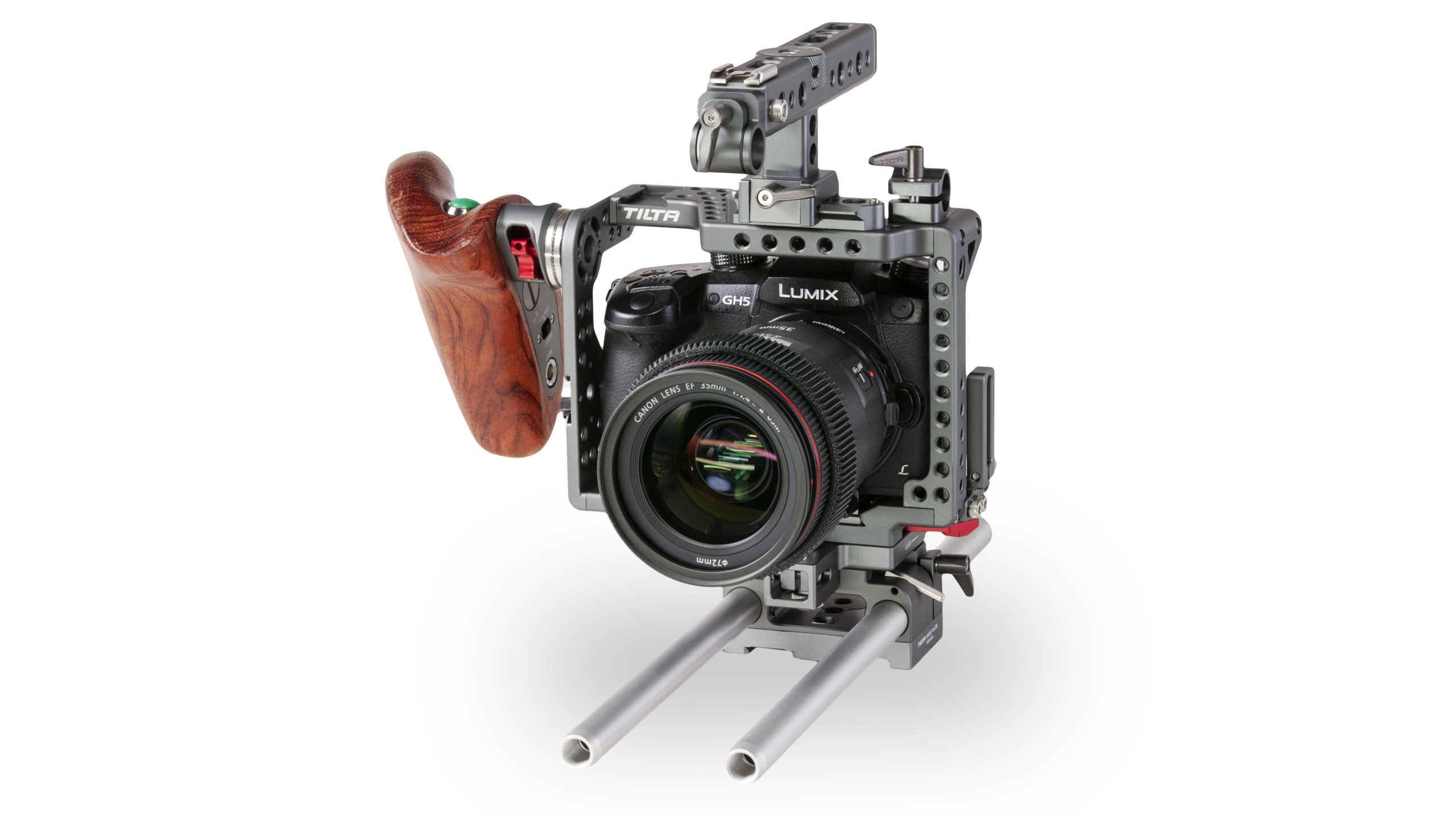 Camera Cage for Panasonic GH Series with Wooden Handle - (Open Box)