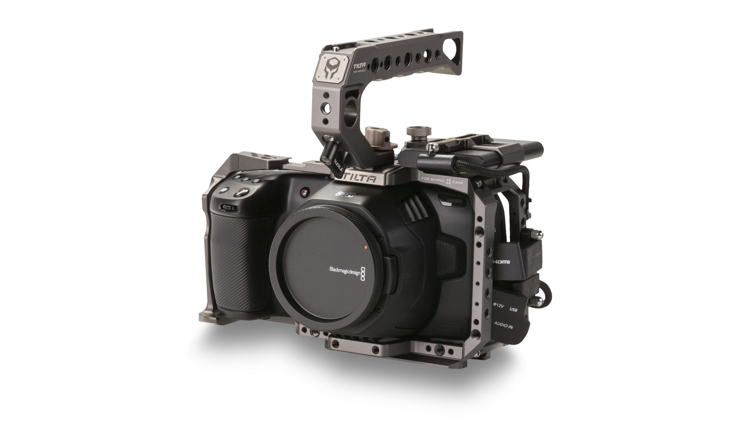 Tiltaing Camera Cage for BMPCC 4K6K Basic Kit (TA-T01-FCC-B-G)_front34_Legacy-2