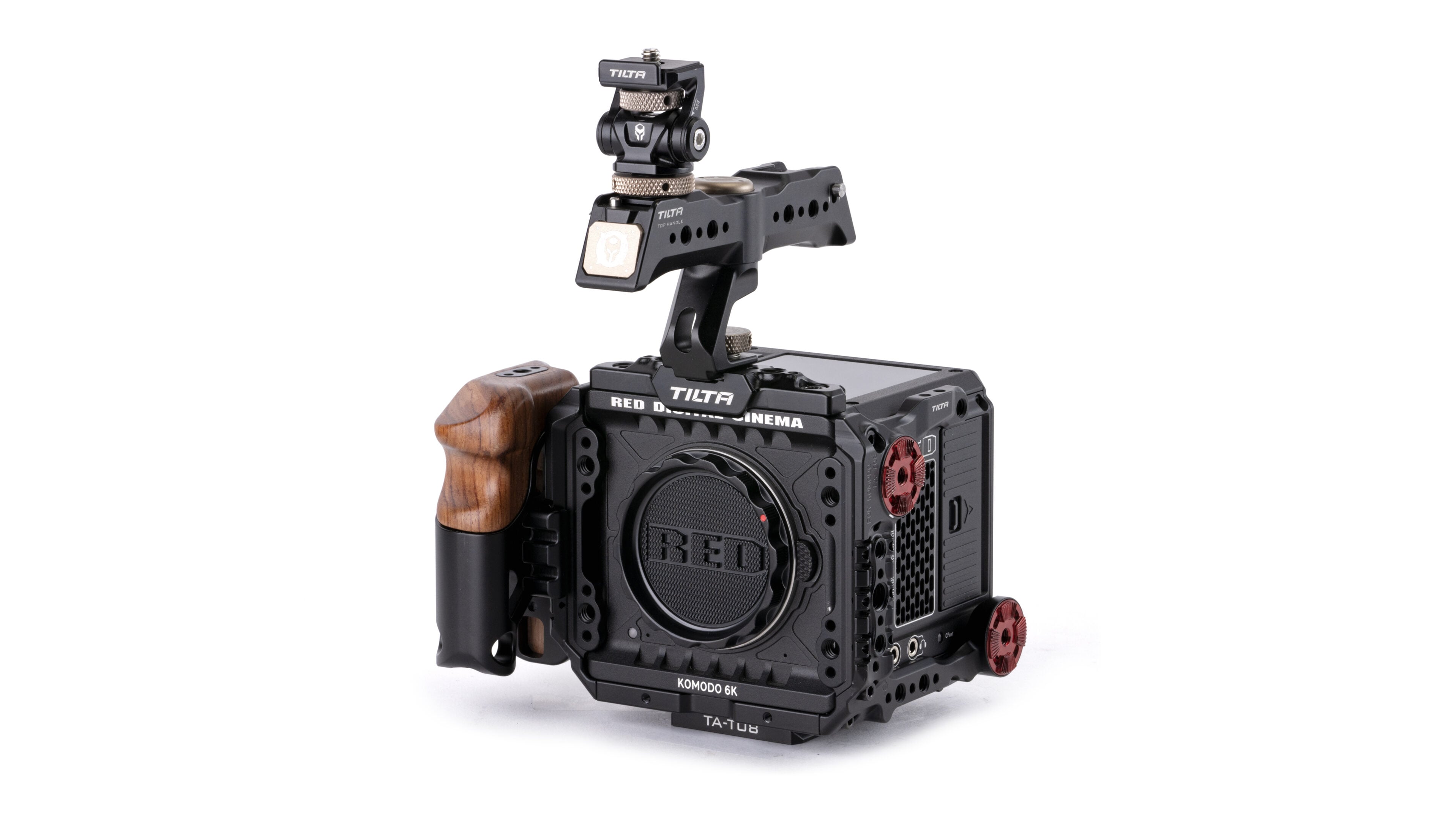 TILTA TA-T53-B-B Kit Gabbia Leggera Per Fotocamera RED KOMODO-X, Colore Nero, Con Maniglia Superiore E Laterale In Legno - 4