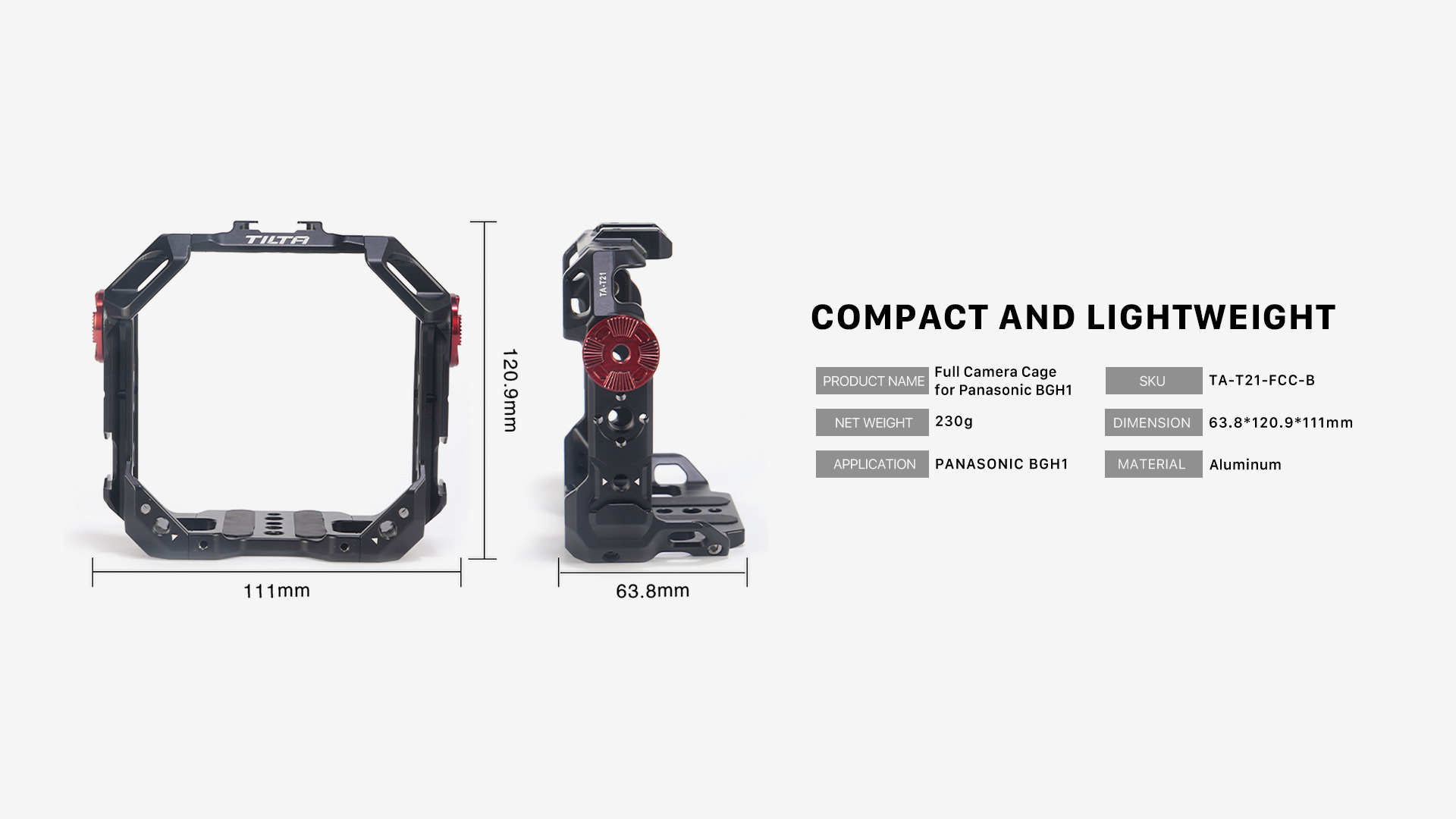 compact and lightweight TA-T21-FCC-B