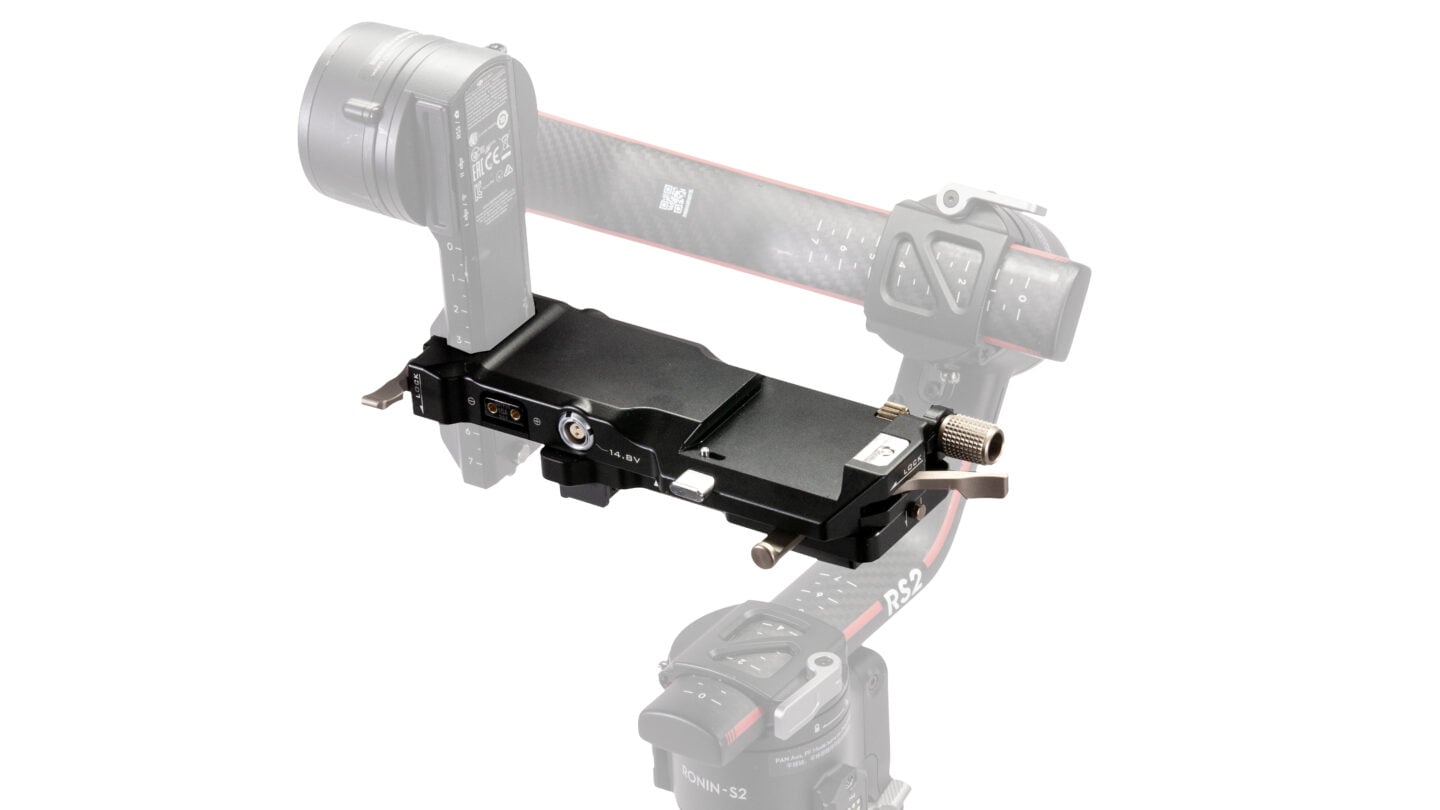 Battery Plate to RS 2 Power Pass-through Plate Kit - V Mount (Open