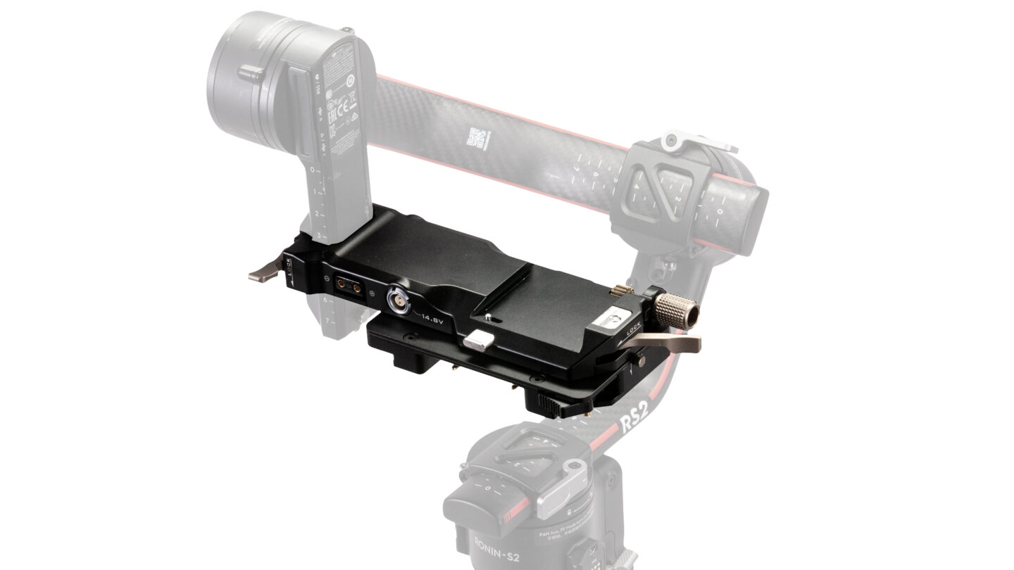 Battery Plate to RS 2 Power Pass-through Plate Kit - Gold Mount