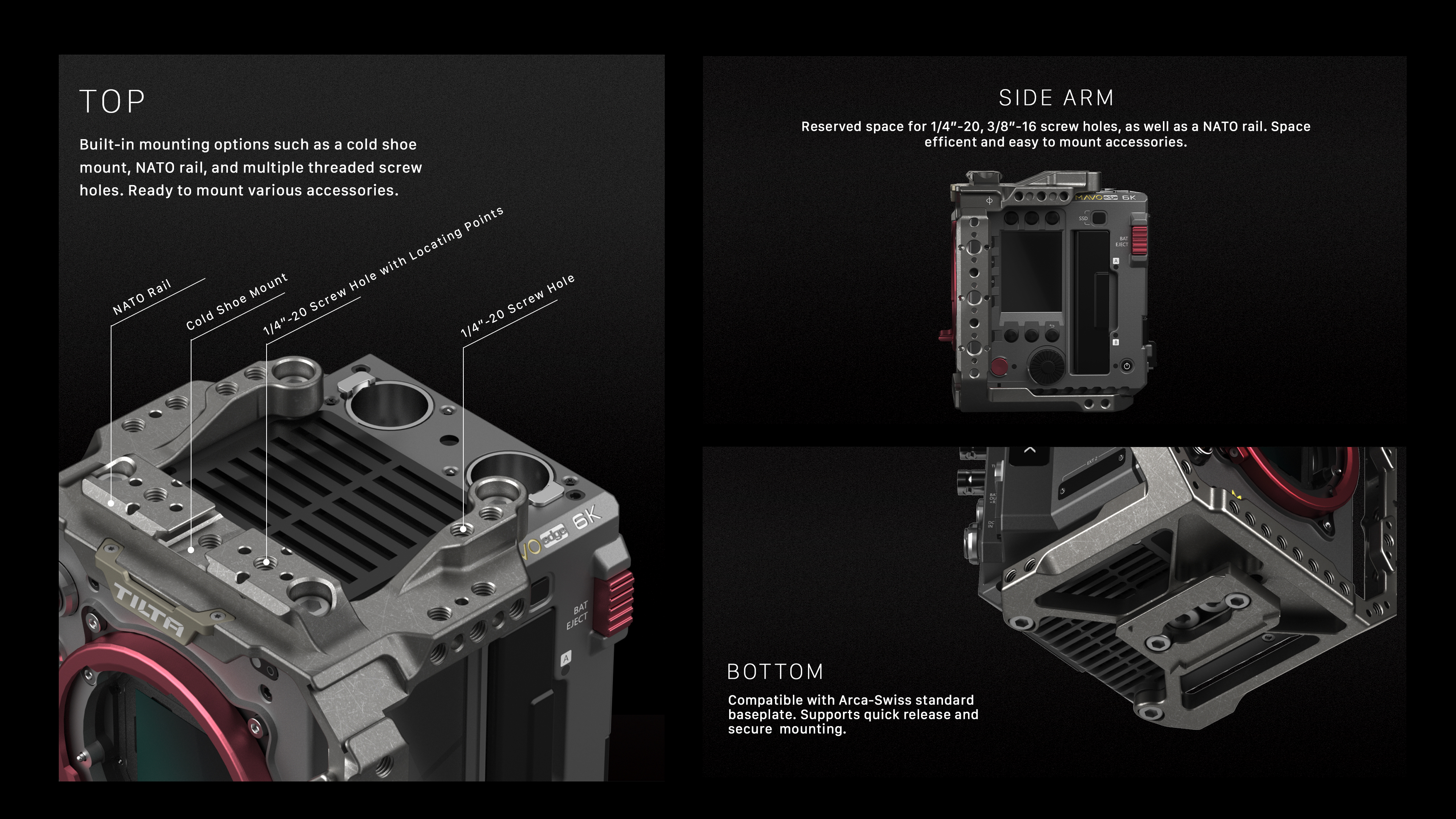 Full Camera Cage for Kinefinity MAVO Edge 6K - Tactical Gray