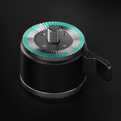 Tilta Linkerkant Quick Adjust Rozet Adapter - Voor Schouder Rig En RS2/RS3 Pro Gimbal - Zwart