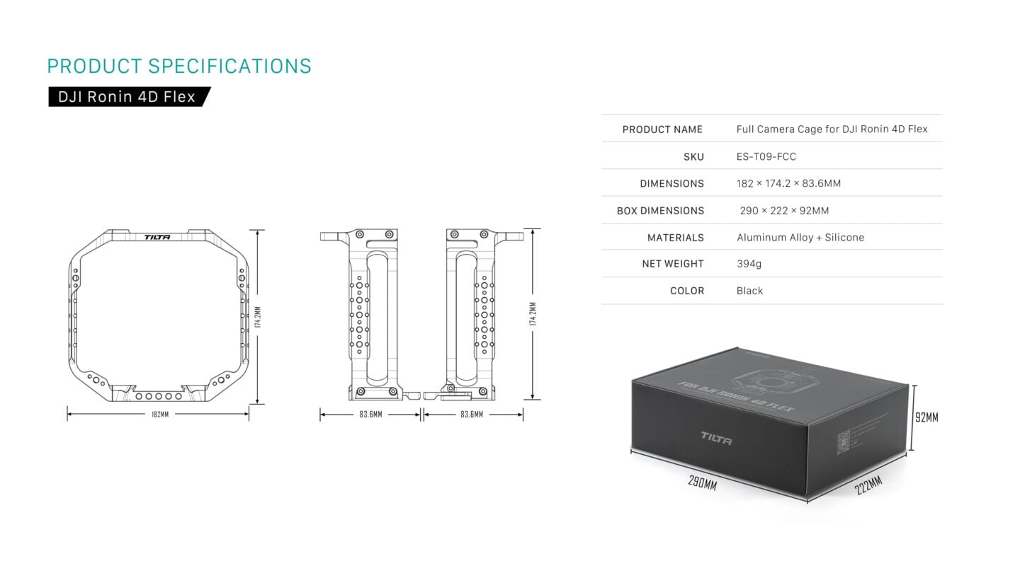 Tilta Camerakooi Compatibel met DJI Ronin 4D Flex Basic Kit met