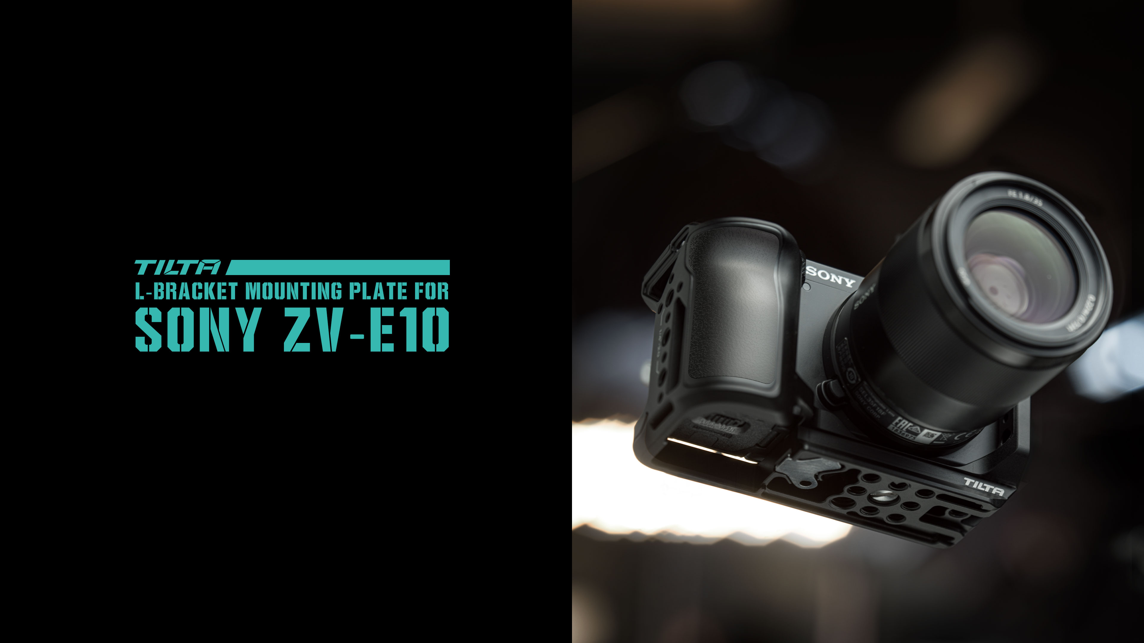 L-Bracket Mounting Plate for Sony ZV-E10 - Black