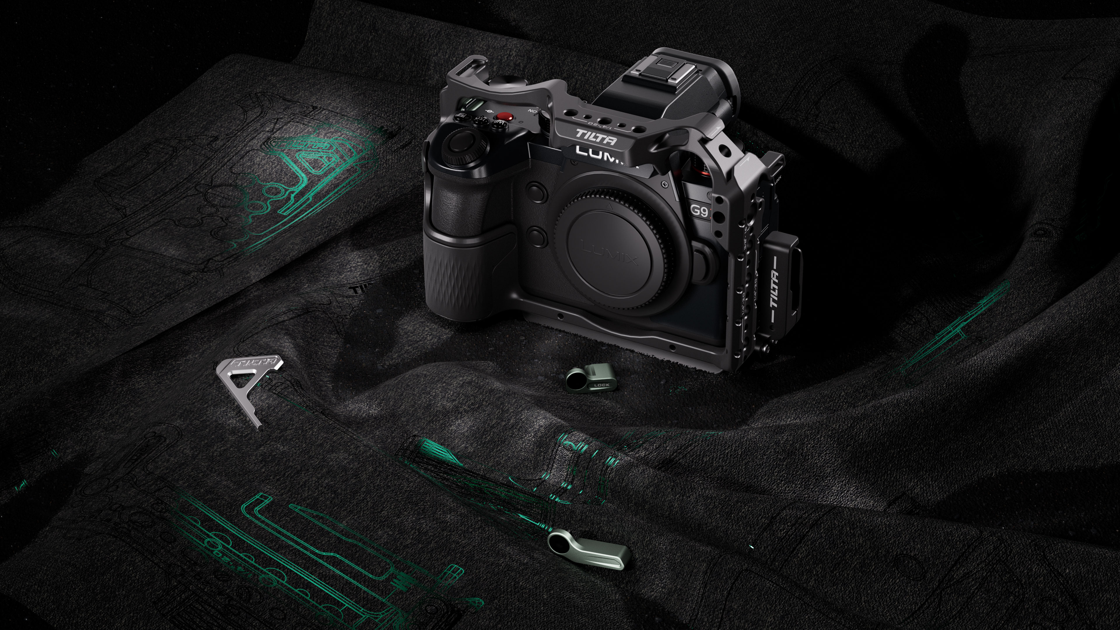 Camera Cage for Panasonic G9 II Basic Kit - Black