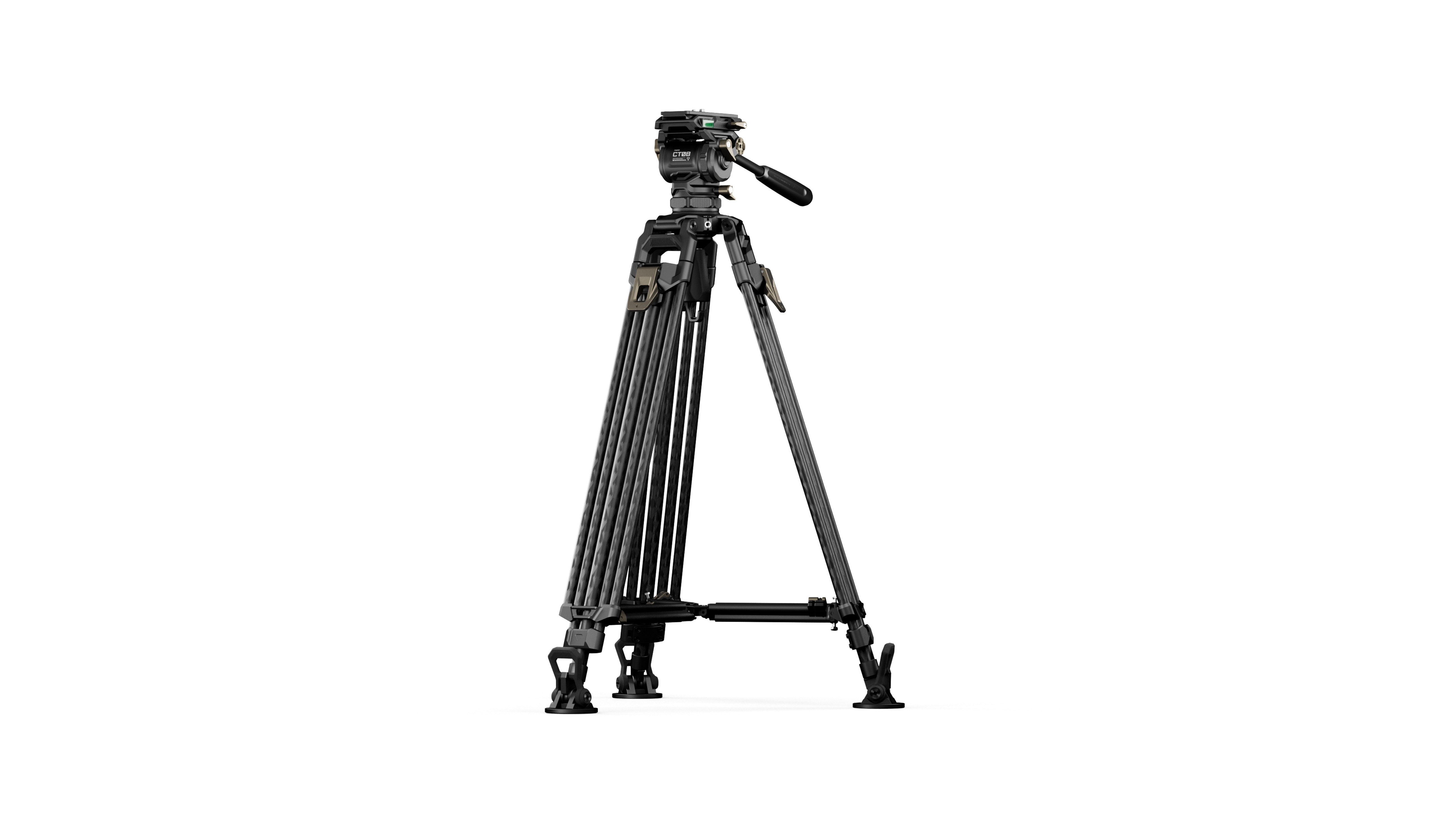 TILTA 鐵頭 CT08A 75mm Cine Fluid Head with 2-Stage One Touch Carbon Fiber Tripod Legs (8kg) 2節一鍵式快開碳纖維攝錄三腳架連 75mm 油壓雲台 TT-CT08A-75-SG
