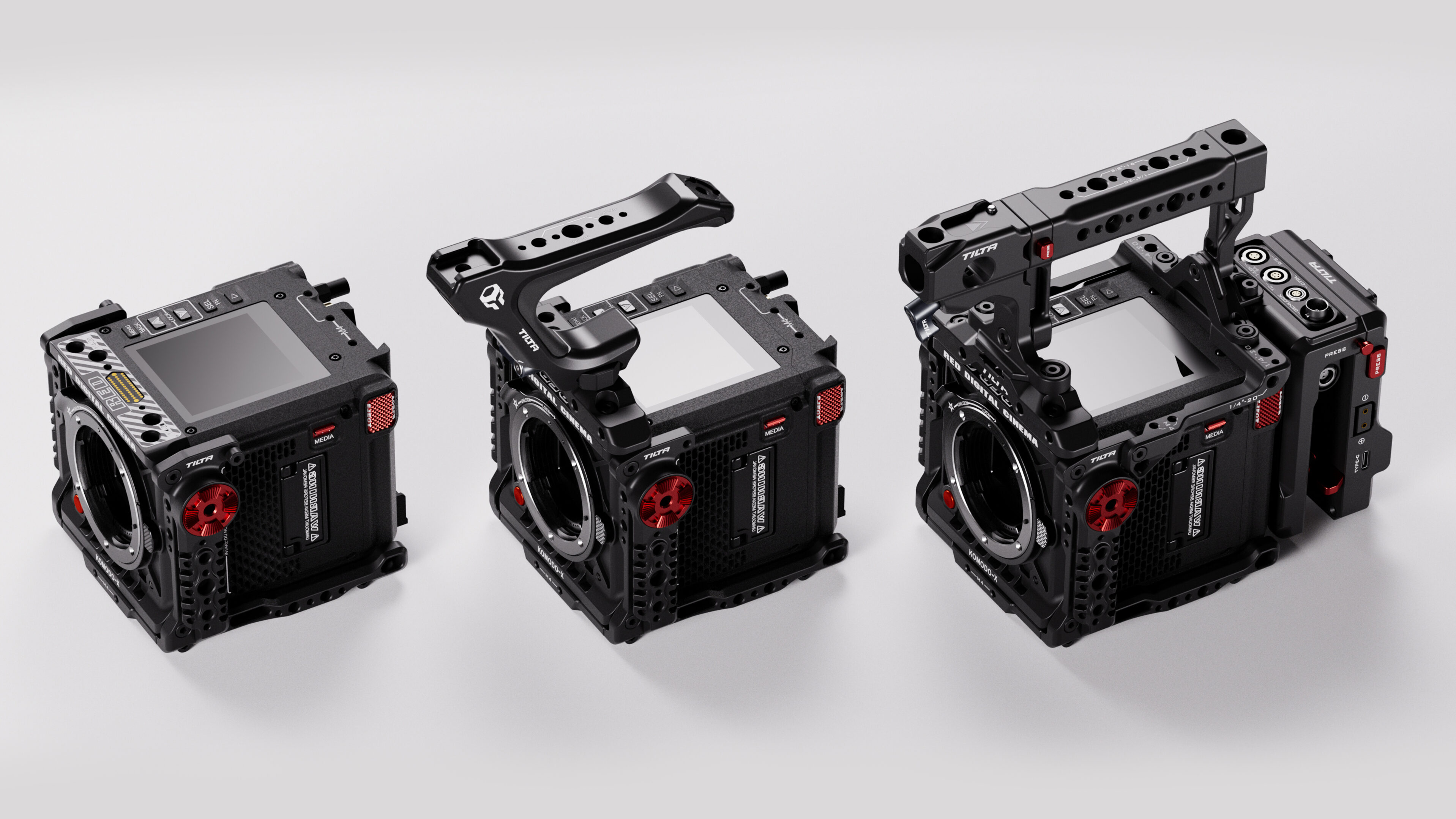 Camera Cage for RED KOMODO-X Advanced Kit - Black Gold Mount Camera Cage for RED KOMODO-X Advanced Kit - Black Gold Mount