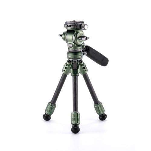 Tilta Tabletop Video Fluid Head with 1-Stage Carbon Fiber Tripod Legs (3KG) - Forest Green (Open Box)