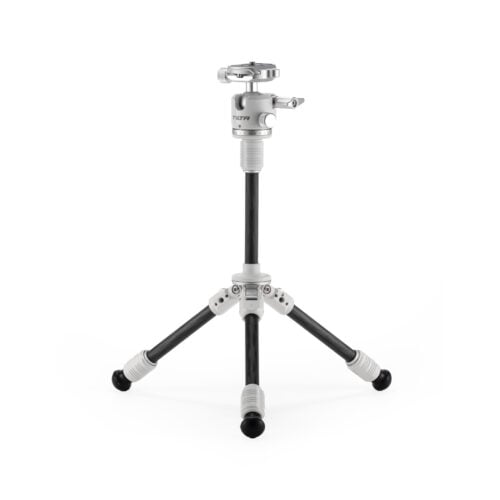 Tilta Tabletop Ball Head with 1-Stage Carbon Fiber Tripod Legs (3KG) Extendable Edition - Snow White (Open Box)
