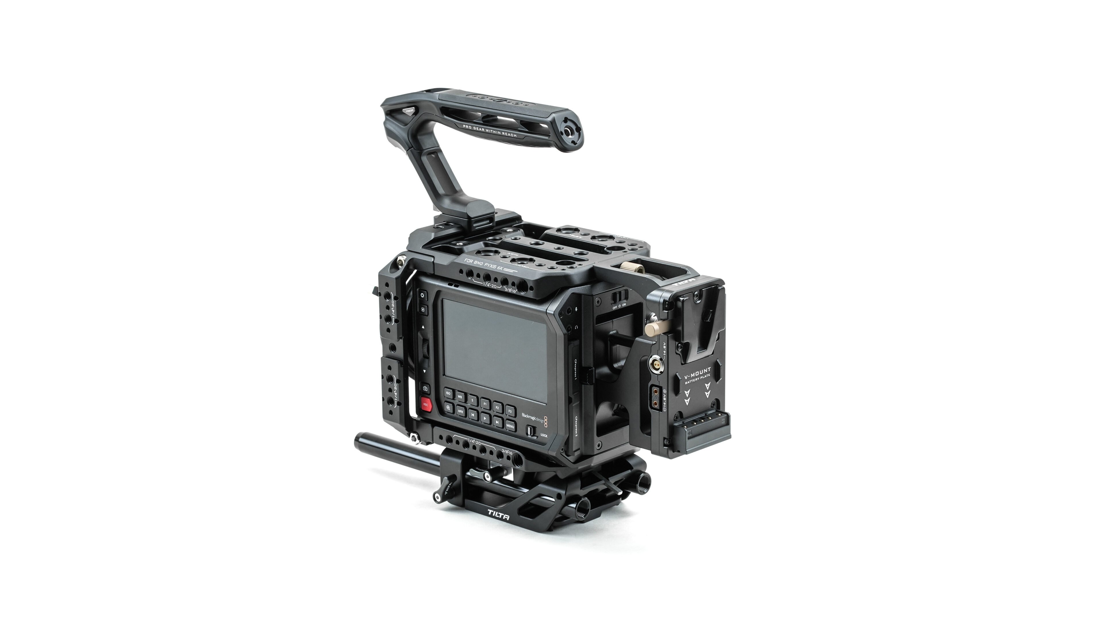 TILTA Blackmagic Pyxis 6K用ケージ+Vマウントプレート Blackmagic PYXIS 6K/12K用カメラケージ プロキット Vマウント