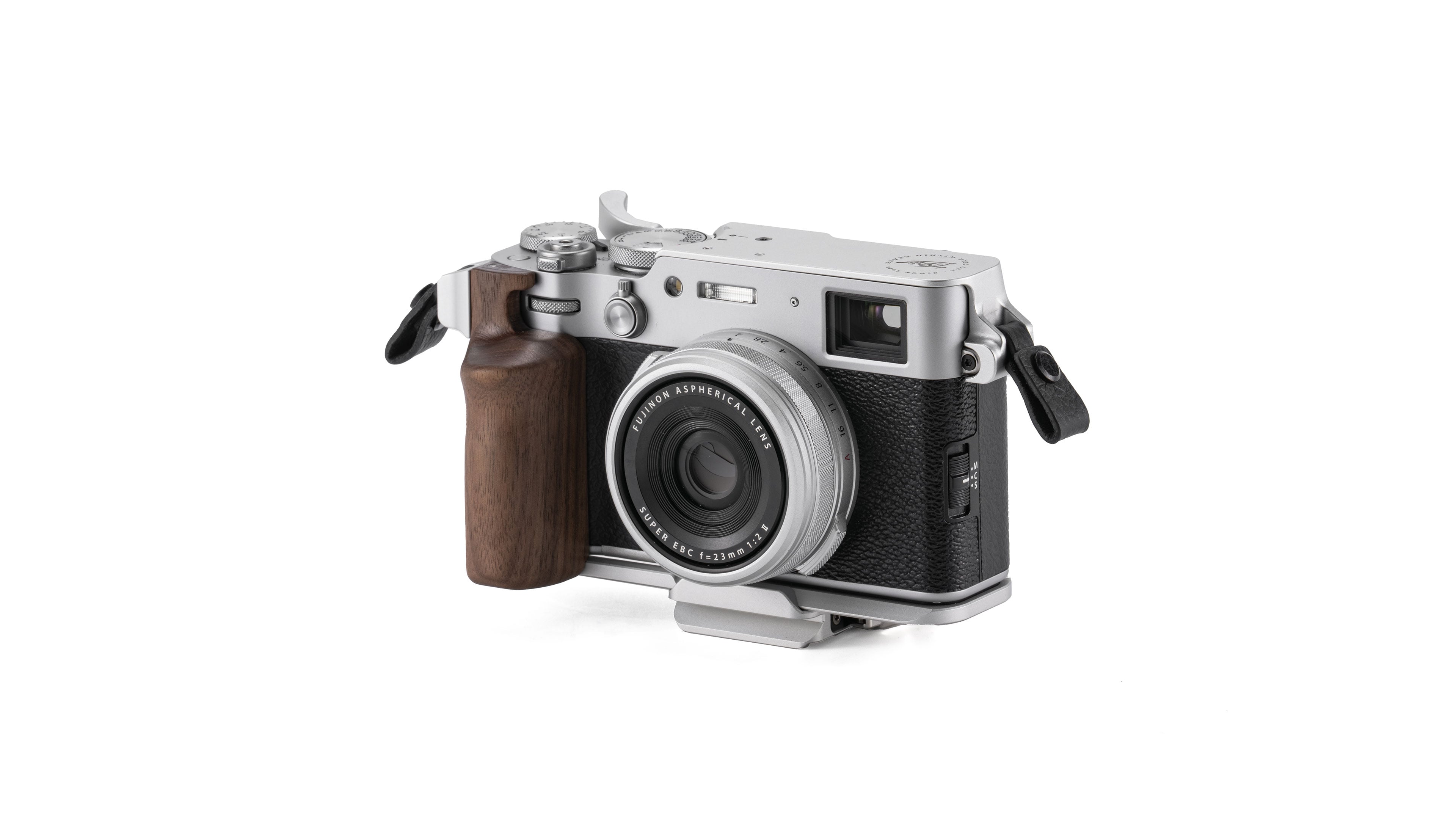 Vintage Camera Cage for Fujifilm X100VI Travel Kit - Silver (Open