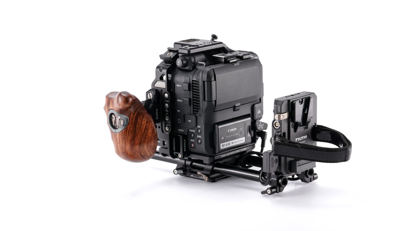 SHAPE CANON EOS C80 cage + Vマウントプレート SHAPE Canon EOS C80 Mini V-Mount Pivoting Battery Plate