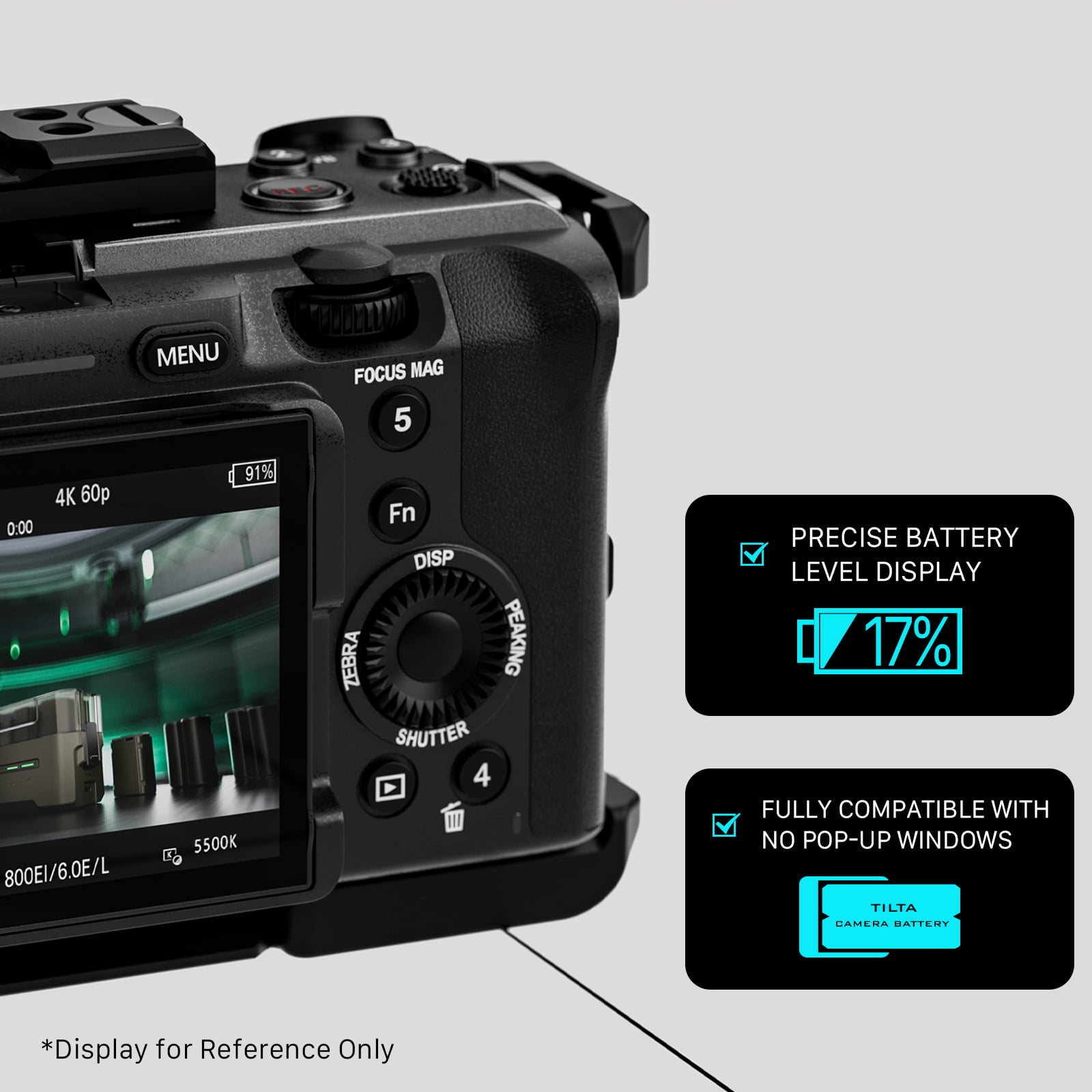 Batteries Tilta NP-F550 - Lot De 4, 3500 MAh, Vertes | Compatibles éclairages LED, Moniteurs Vidéo, Nucleus M II