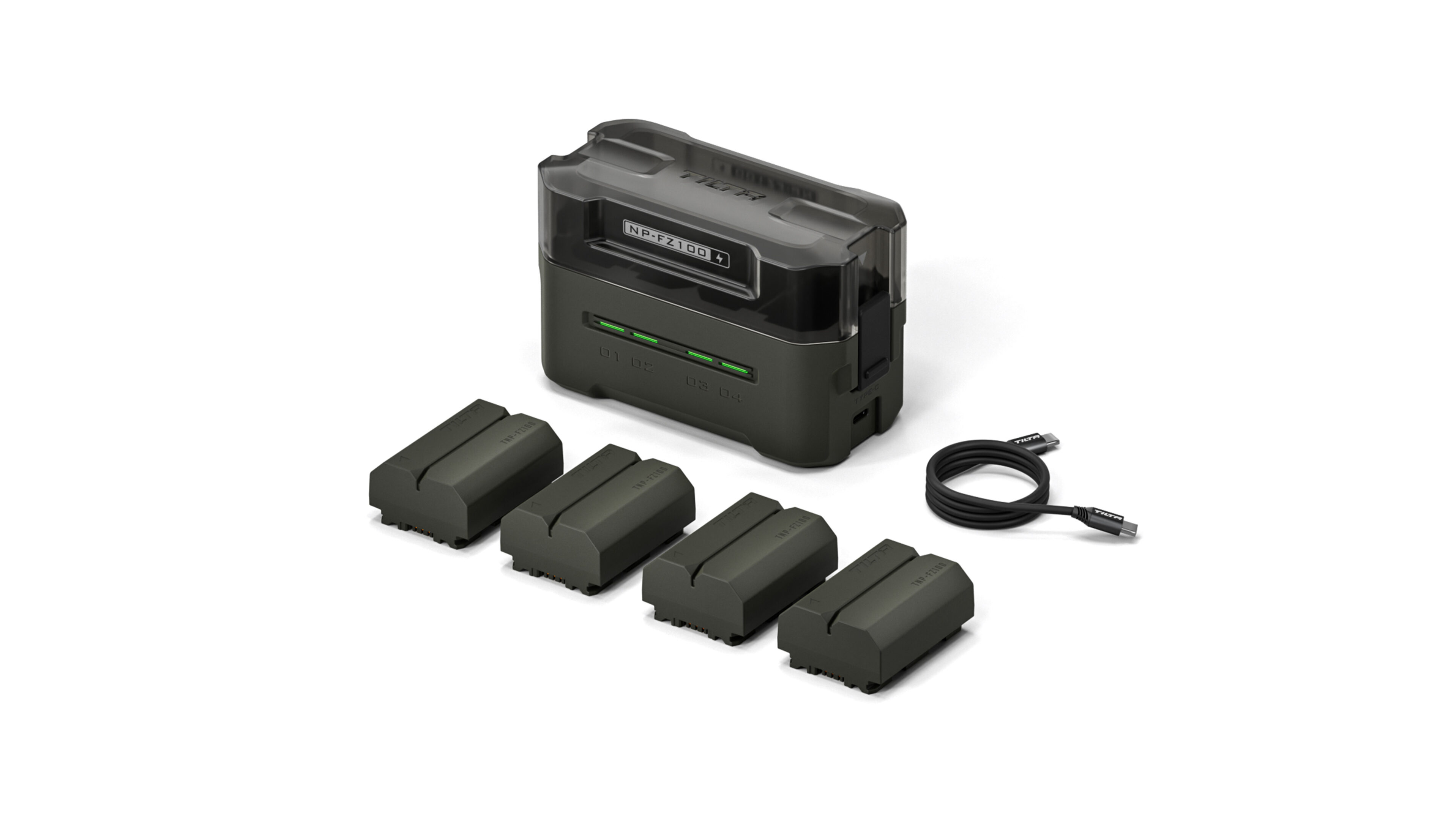 Tilta NP-FZ100 Charging Station Battery Kit (4 Batteries) - Green