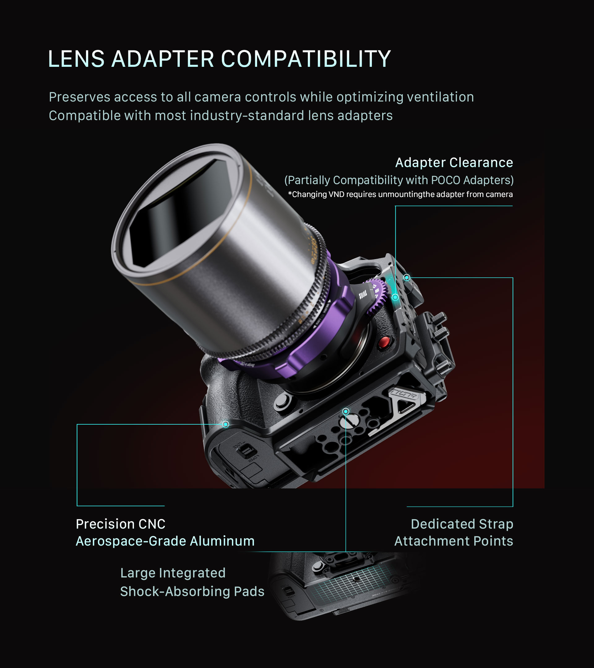 Full Camera Cage for Panasonic S1R II - Black | Tilta