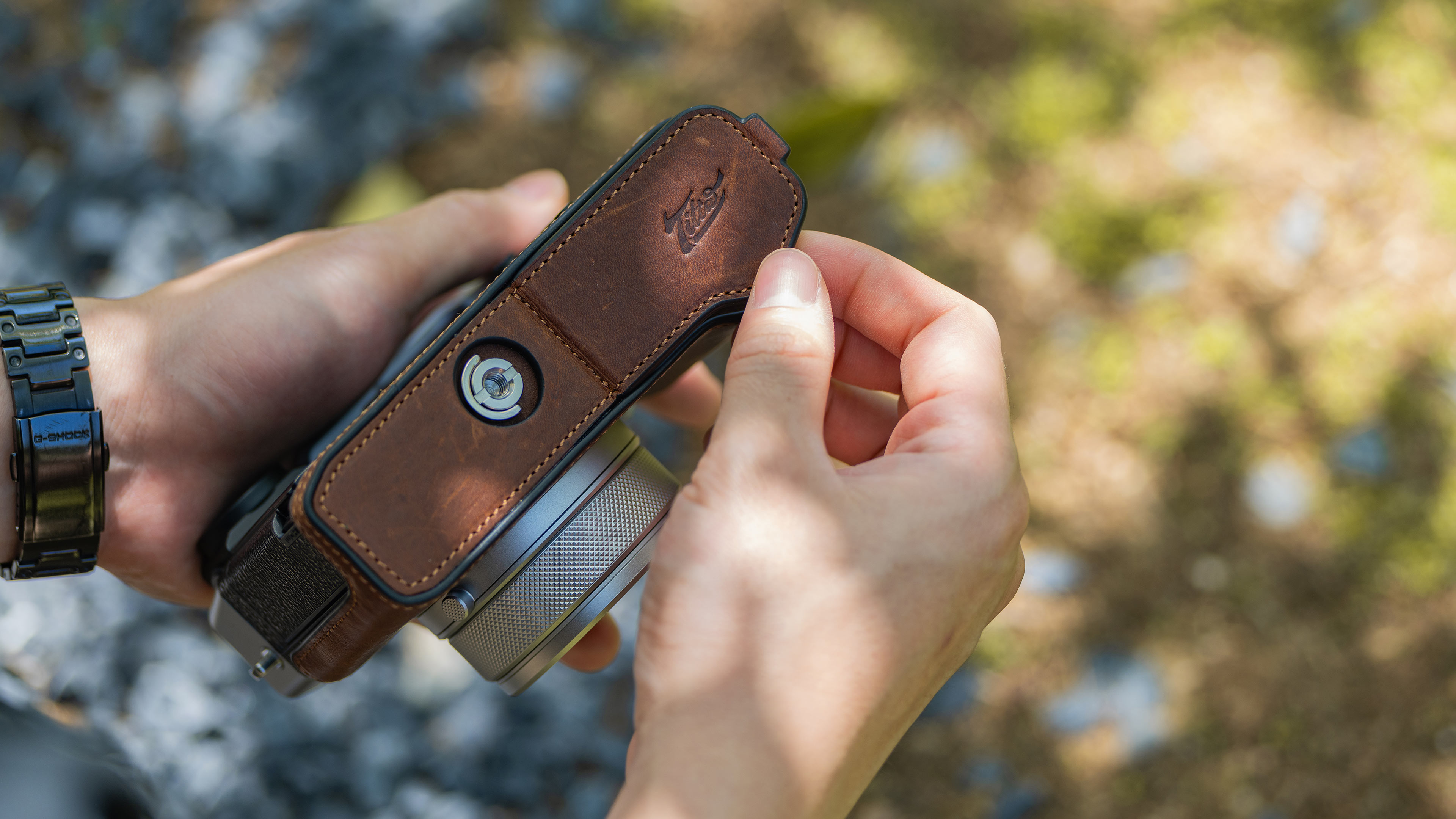 Leather Camera Case for Fujifilm GFX100RF - Brown | Tilta
