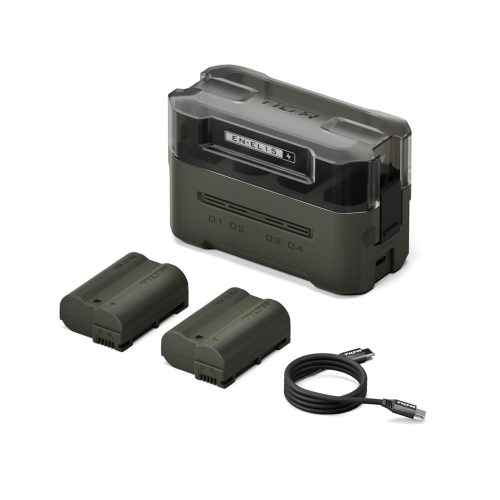 Tilta Portable Charging Station for EN-EL15C (4 Channel) - Green - 2 Batteries + 1 Charger