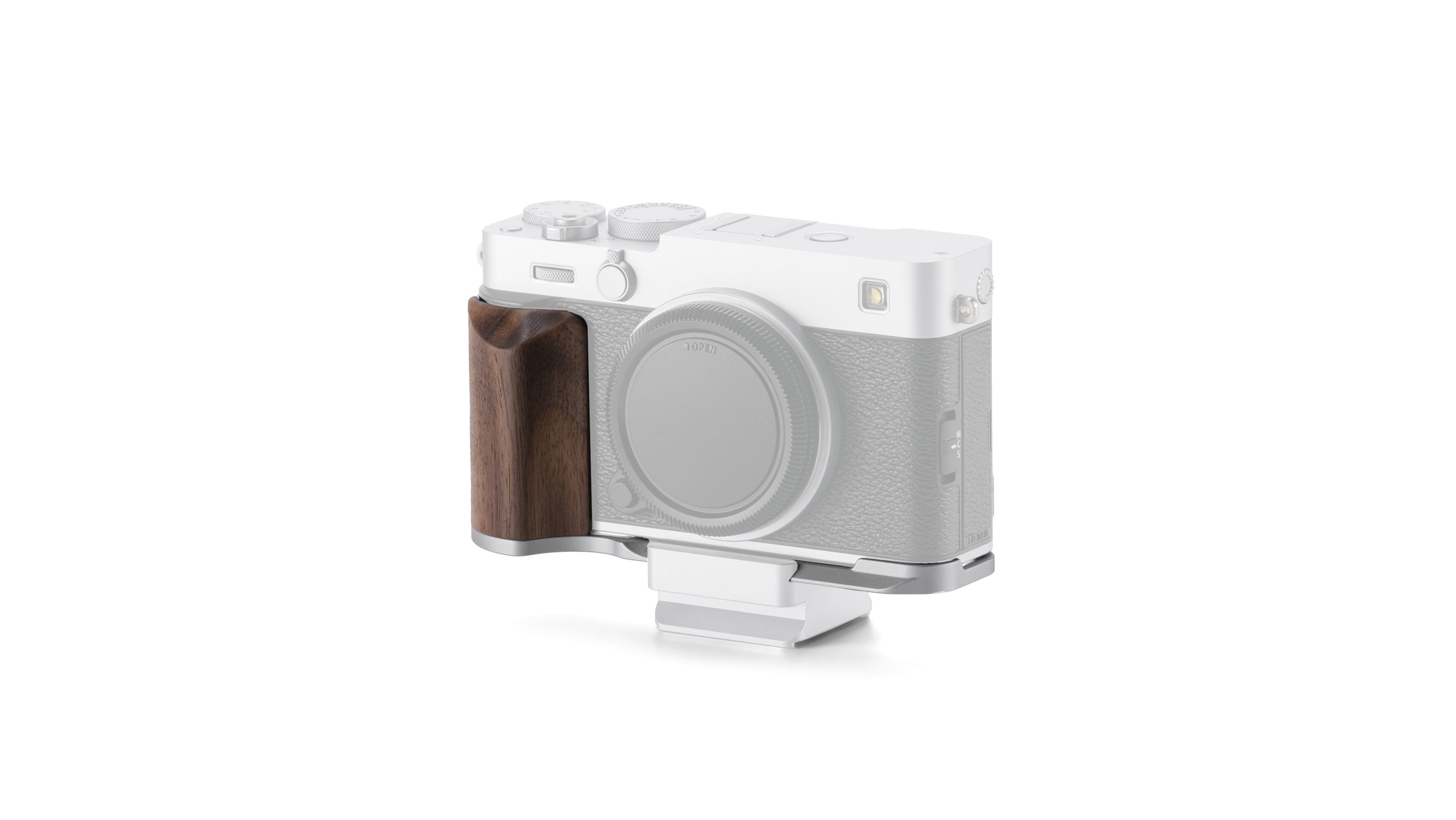 Mounting Baseplate with Wooden Grip for Fujifilm X-E5 | Tilta