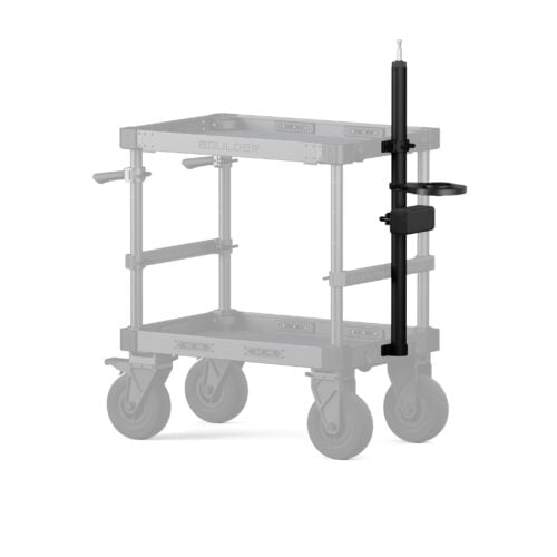 Fluid Head and Steadicam Mounting Kit for Boulder Camera Cart – Black