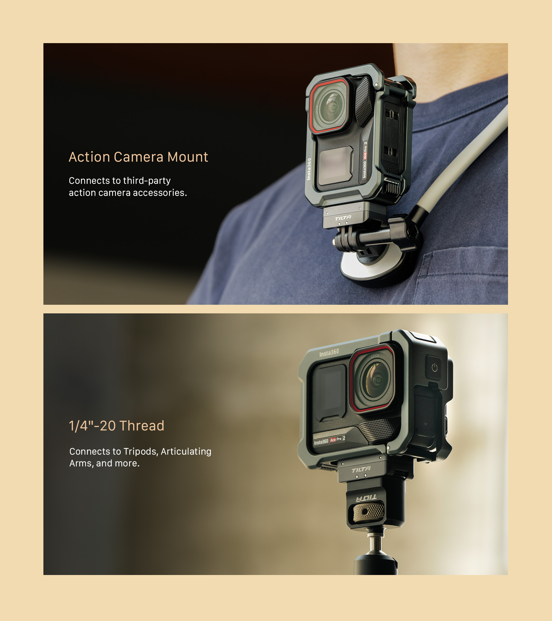 Quick Release Mounting Baseplate for Insta360 Ace Pro Series and X