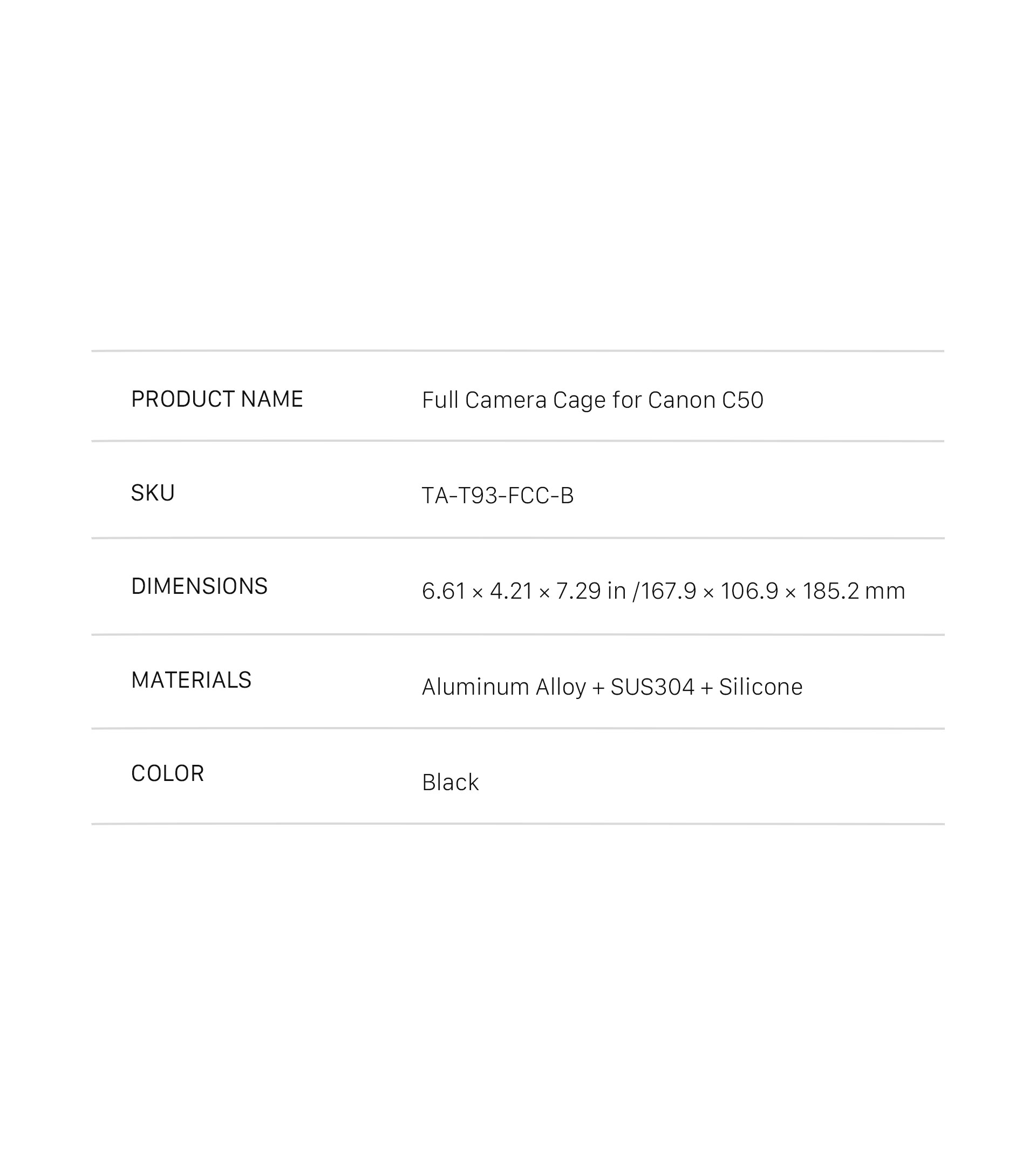 Canon C50 cage detay görseli 8