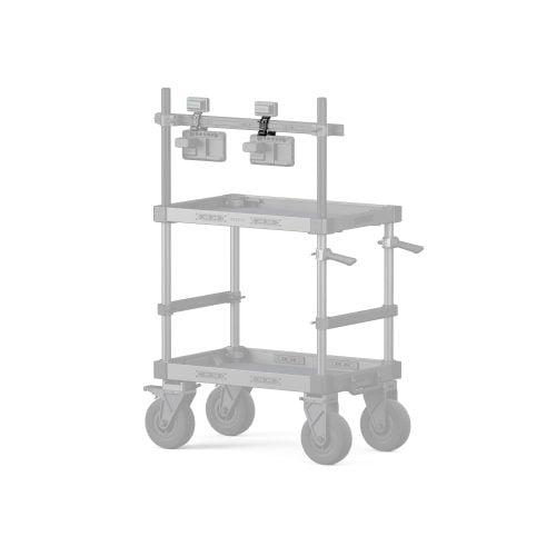 Dual Accessory Mounting Bracket for Boulder Camera Cart - Black