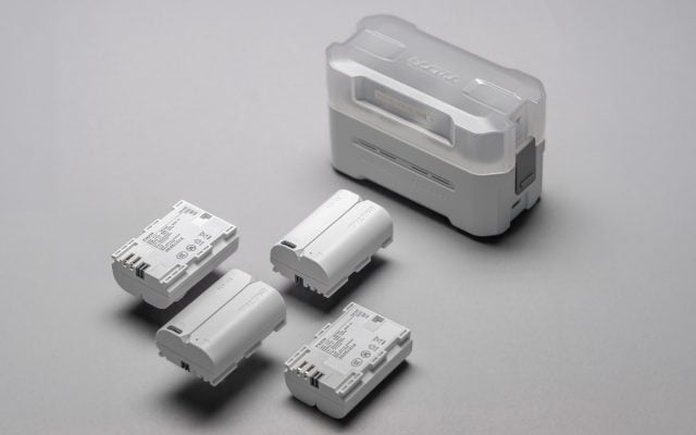 tilta battery and portable charging station off white color