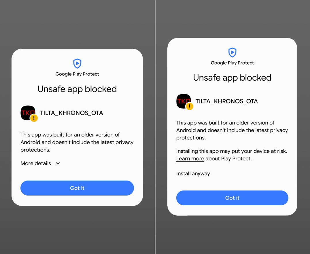 install apk play protect
