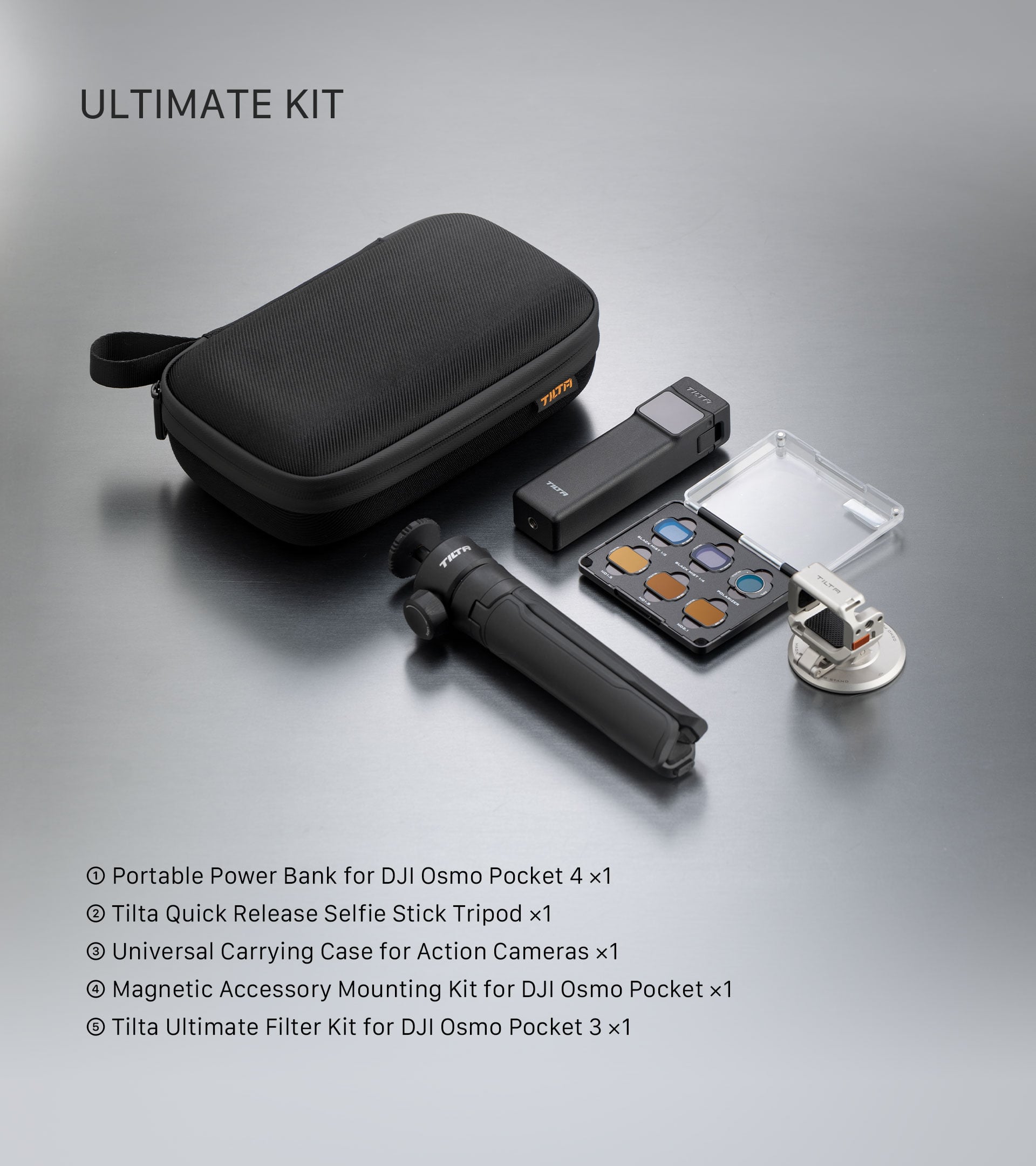 Tilta Expansion Accessories for DJI Osmo Pocket 4 Ultimate Kit | Tilta